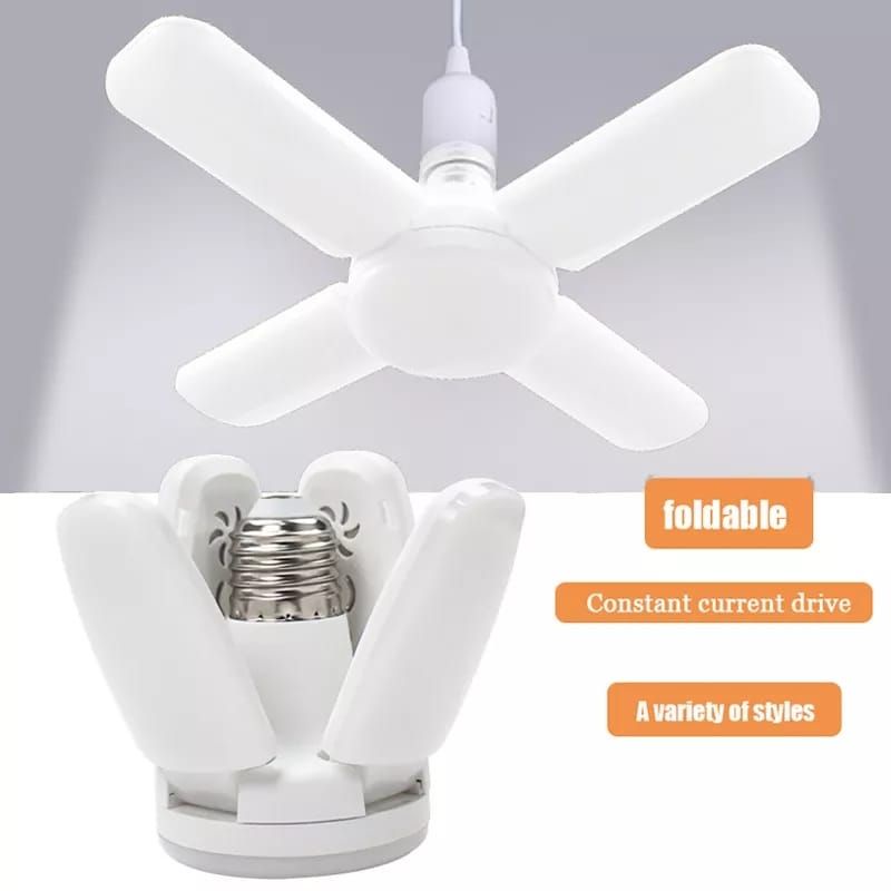 Lampu Bohlam Led Mini E27 28W /6500K Folding Blade Bulb Super Terang