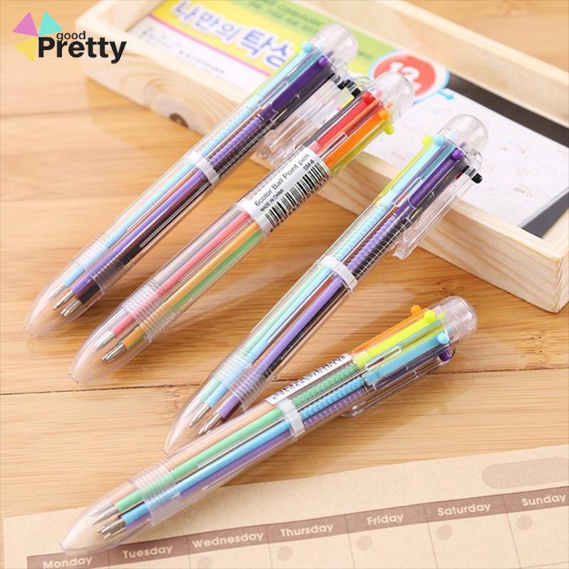 Bolpen 6-in-1 0.5MM Multi Warna Untuk Stationery Anak Sekolah Kantor bolpen - PD