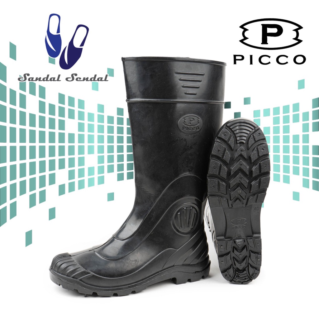 Sepatu Boot Tinggi PICCO 8901 HITAM