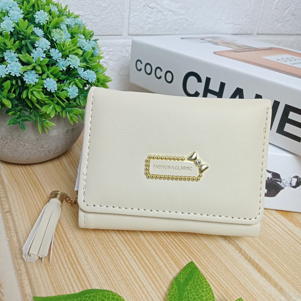 Dompet Lipat Wanita Zipper Fashion Style Korea Dompet Cewek Mini Multifungsi Women Wallet PU Satu7an D78