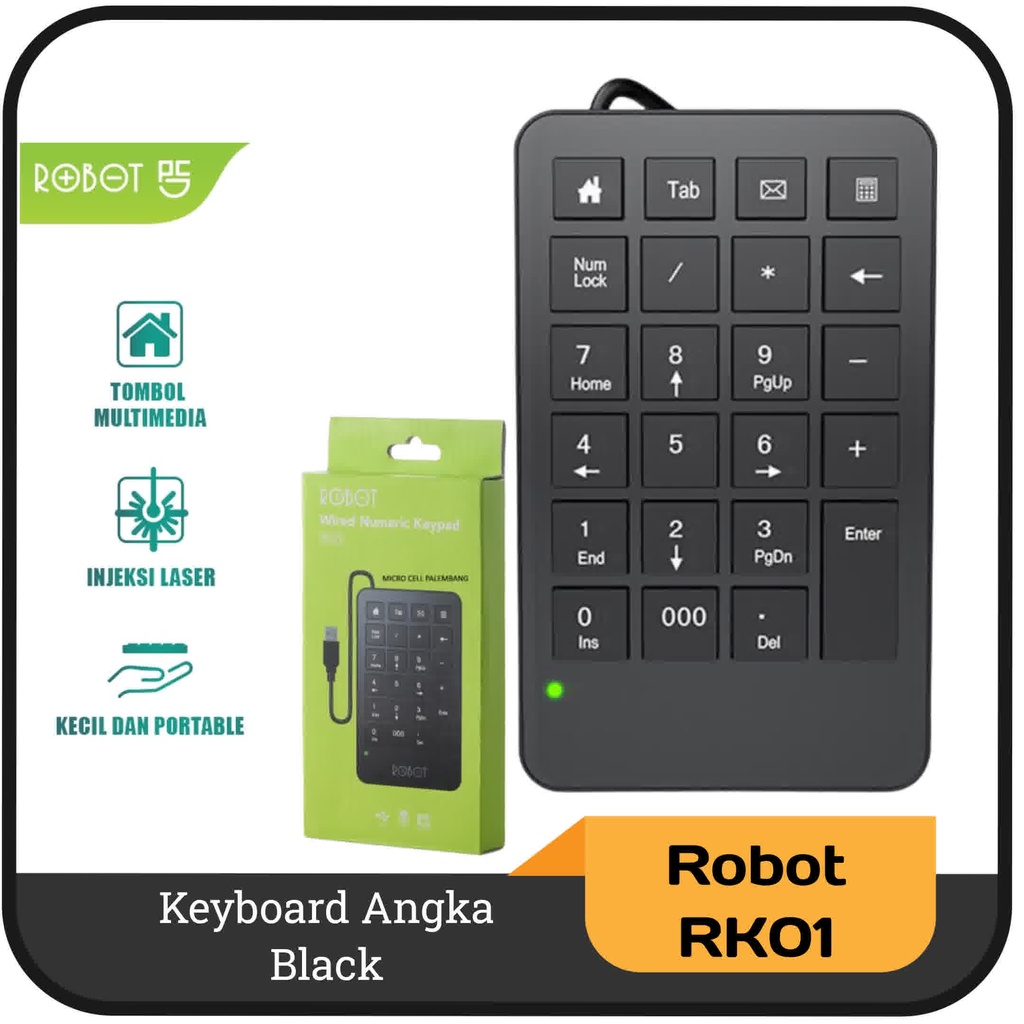 Keyboard Angka Robot RK01 Black