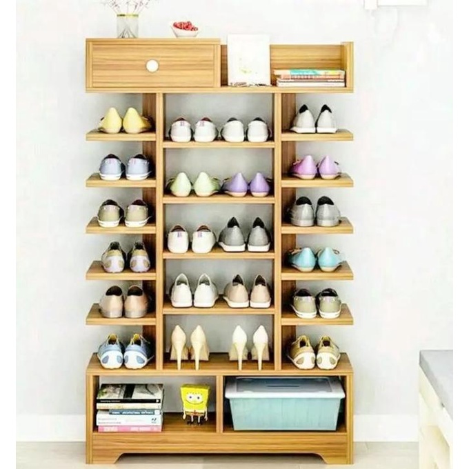 Rak sepatu kayu custom order