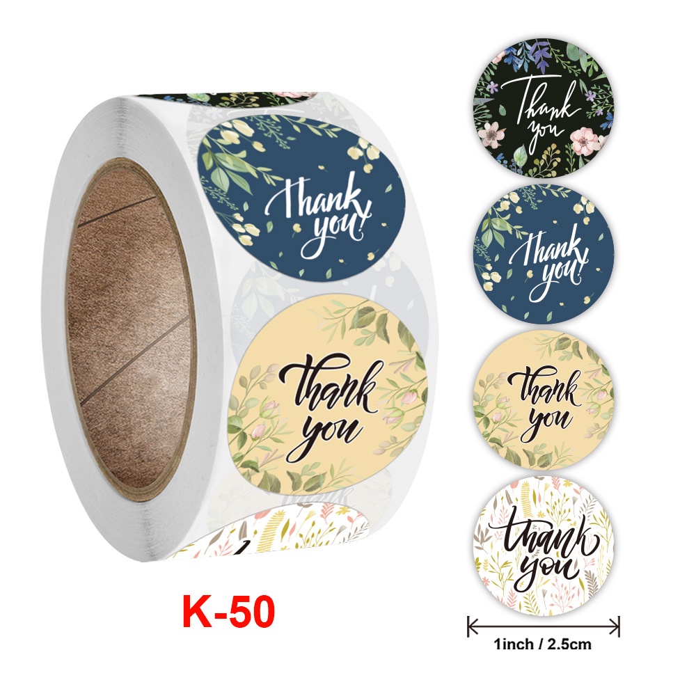

RINEFE (SLT04) Stiker Label Roll Thank You - Sticker Stiker Label Makanan Thank You For Order