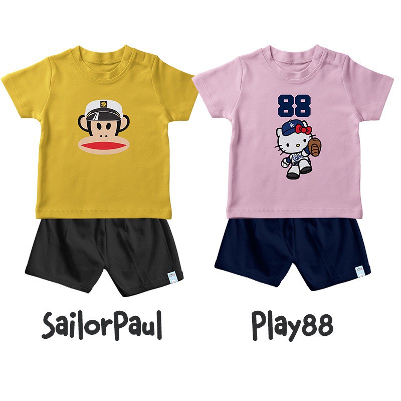 Setelan Anak 1-8 Thn / Setelan Anak laki  THOMAS TSUM LOL Katun COMBED 30s