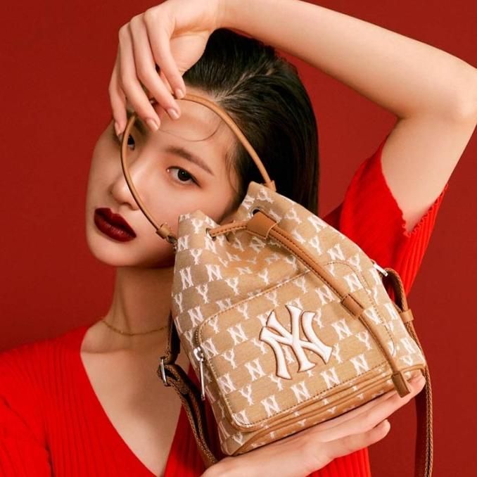 MLB Korea Bucket Bag Monogram Series New York Yankees