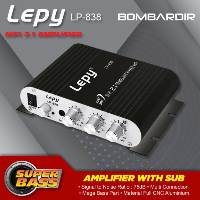 Ampli Amplifier Lepy Lp-838 Mini Stereo Audio