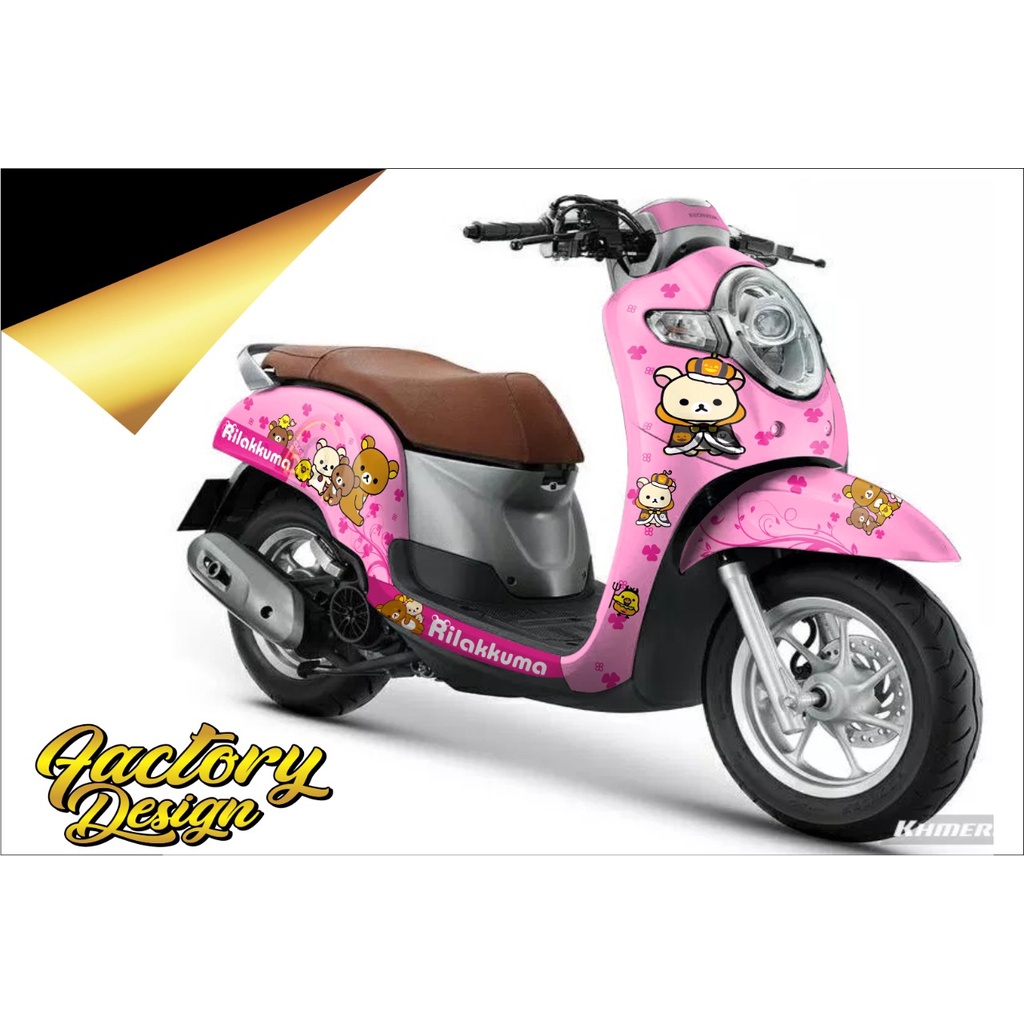 stiker dekal scoopy stiker full body motif rilakuma stiker anime berkualitas keren