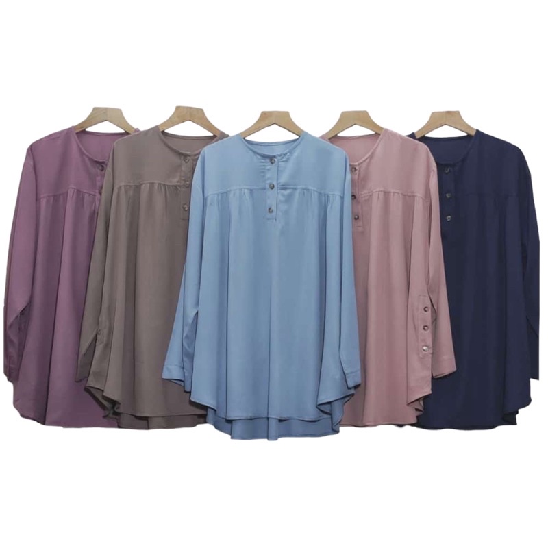 Blus Rayon Twill Oversize