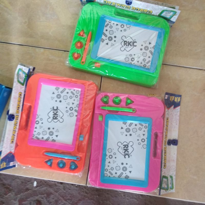 

oketoys mainan edukasi papan tulis geser drawing board