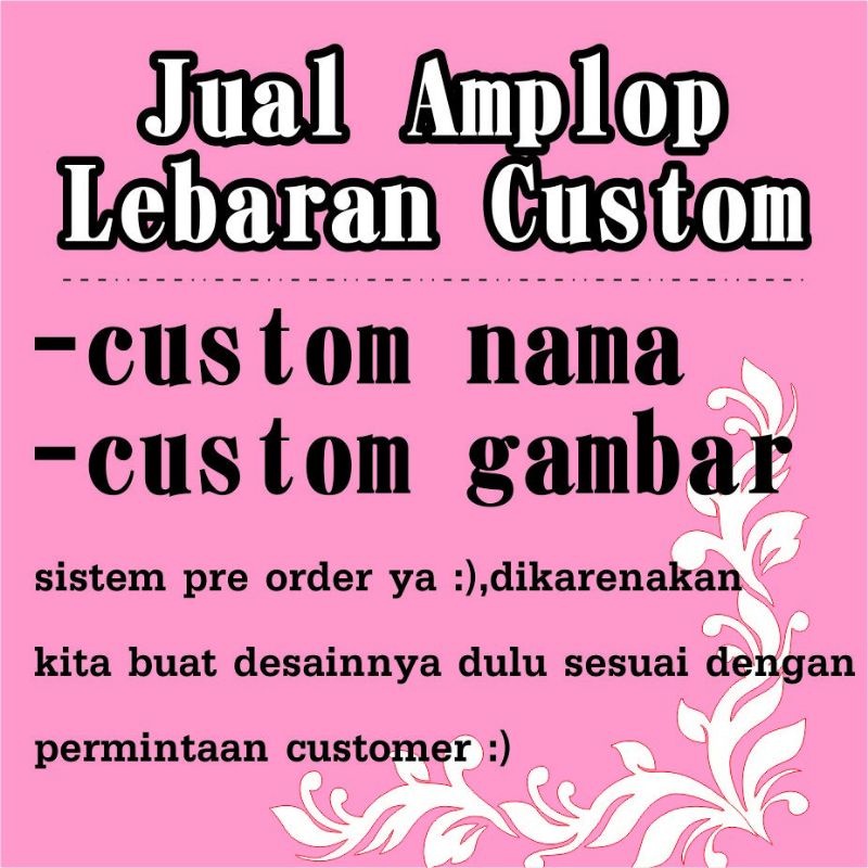 

AMPLOP LEBARAN CUSTOM_bisa request nama gambar dll