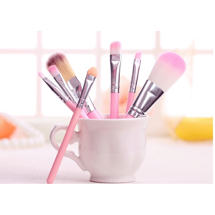 HBM Kuas Make Up 7 in 1 Hello Kitty Make Up Tools Make Up Brush