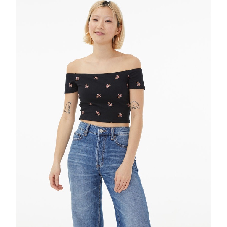 Aeropostale Off Shoulder Crop Top