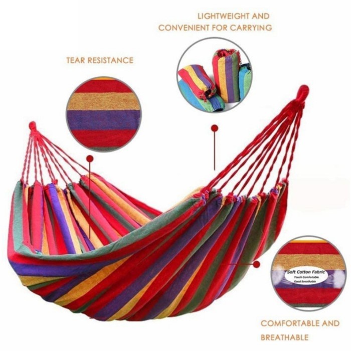 Hammock Hammock Ayunan Kain Gantung Rainbow Kegiatan Outdoor