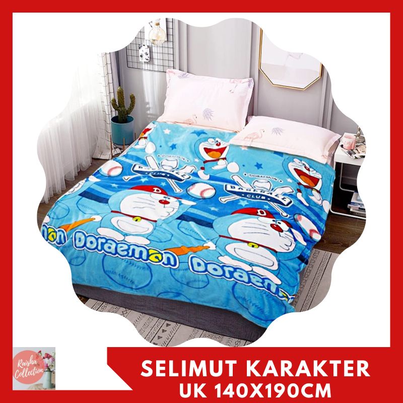 Tanpa Tas Mika Selimut Bulu Anak Selimut Karakter Halus Jumbo Ukuran 120x175cm