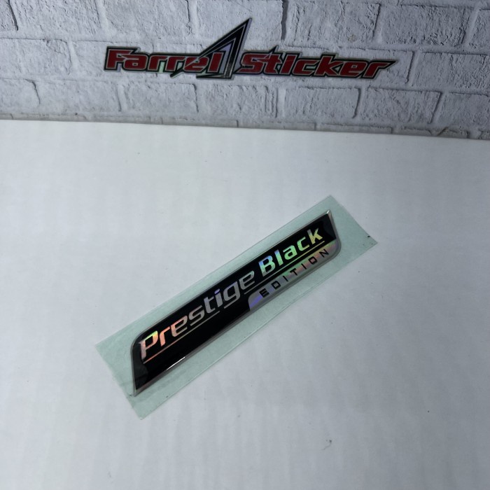 Sticker Emblem Stiker 3d PRESTIGE BLACK Edition Timbul - Gold