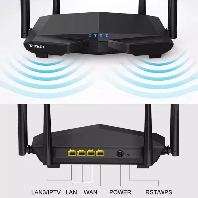 Tenda AC7 Router AC1200 Dual Band Wireless WiFi 5Ghz Pengganti AC6