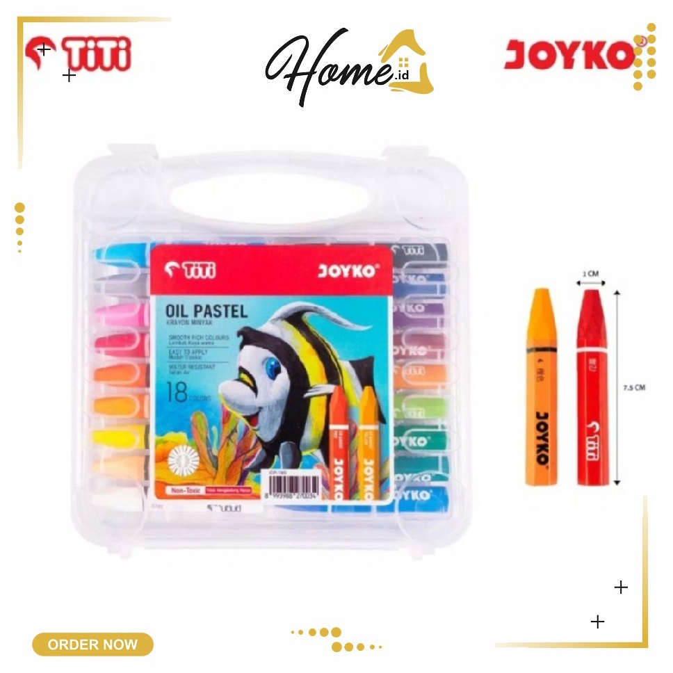 

OIL PASTEL 18 / CRAYON / KRAYON ISI WARNA MERK JOYKO/CRAYON TITI JOYKO