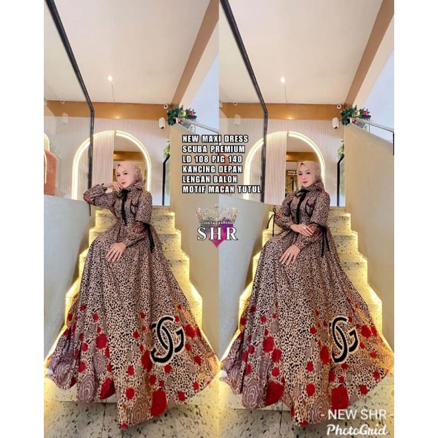 maxi dress macan tutul shr