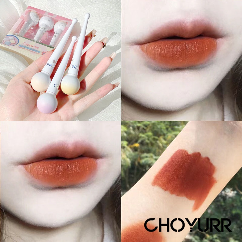 【COD】Lip Cream Lipstick Waterproof Lollipop Matte Lip Glaze Non-stick Cup Matte Smooth Velvet Lip Gloss Korea Lip Bibir-CH