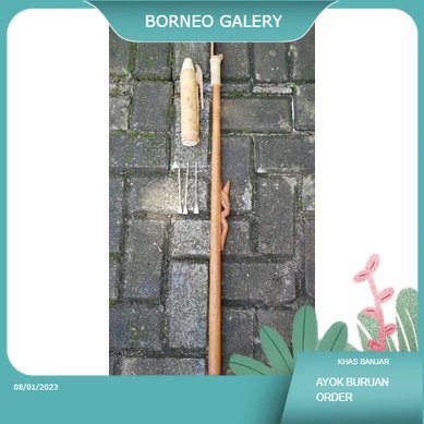 Sumpit Dayak Khas Kalimantan Tanpa Sambungan