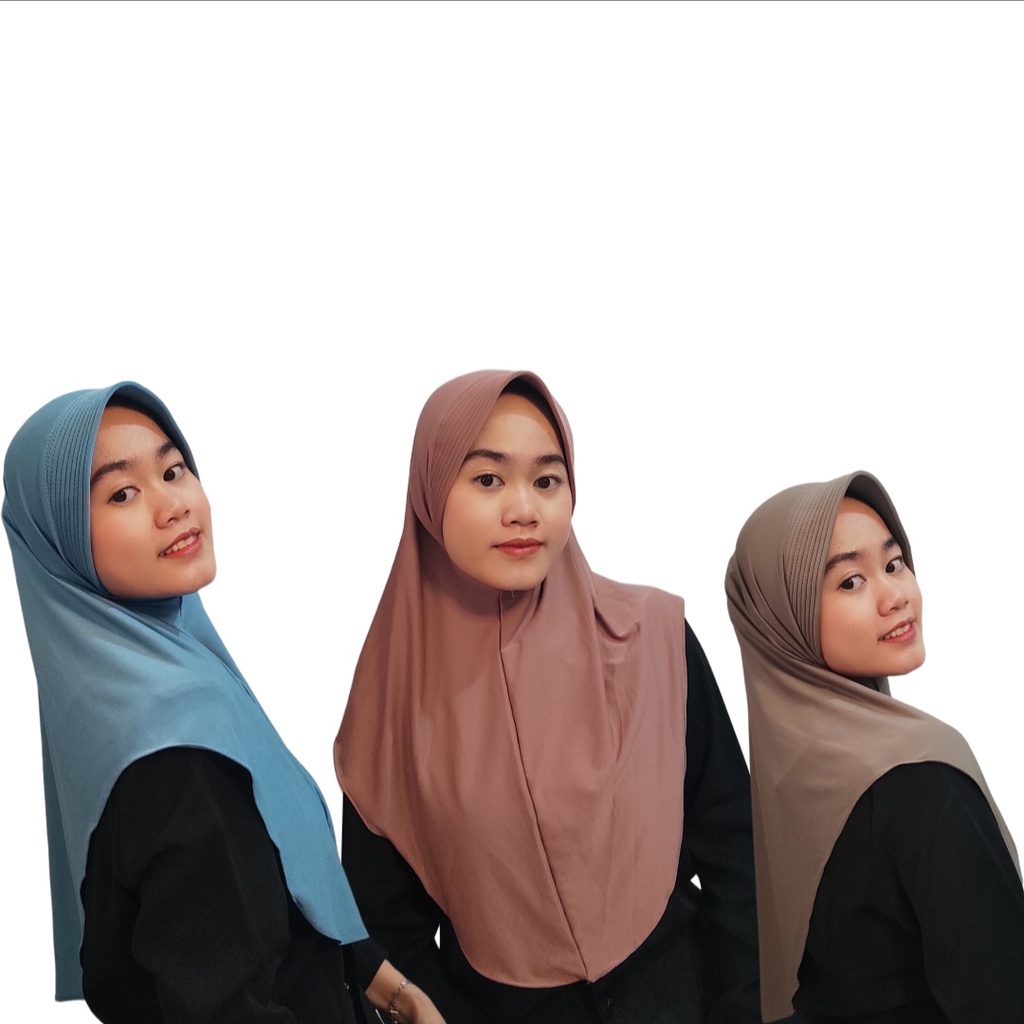 Bergo Hamidah / Hijab Instan Oval / Hijab Bergo Jersey Pinguin