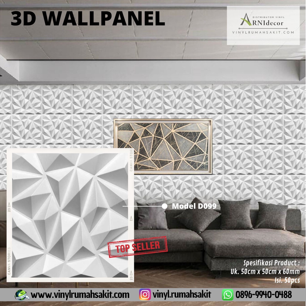 Wall Panel 3D Marvel Model D099 [NO STICKER]