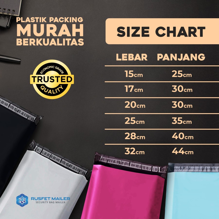 

RK Polymailer PACK MURAH 28x40cm Amplop Plastik Packing Olshop Ekonomis