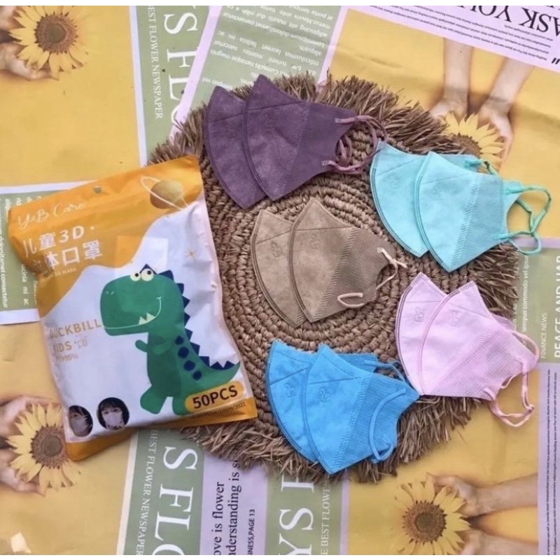 Masker Duckbill Anak Y&B Care Polos Warna