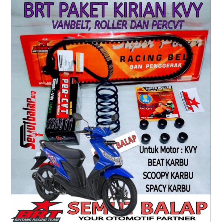 BRT PAKET KIRIAN BEAT KARBU BRT RACING ORIGINAL PAKET KIRIAN KVY BEAT KARBU VANBEL PER CVT DAN ROLLE