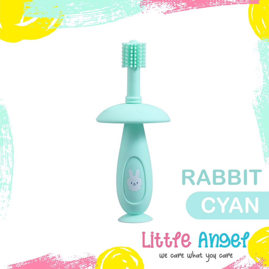 SIKAT GIGI BAYI 360 SILIKON Sikat Gigi Training Anak Sikat Jari Pembersih Lidah Gusi Mulut Teether Gigitan Silicone Toothbrush