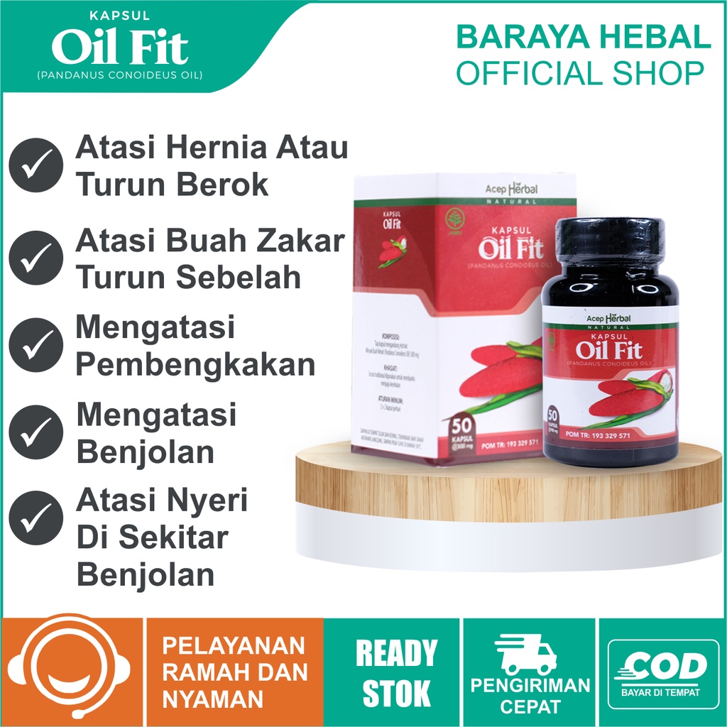 Obat Hernia Turun Berok Pembengkakan Dan Benjokan Kapsul Oil Fit Ekstrak Buah Merah Papua