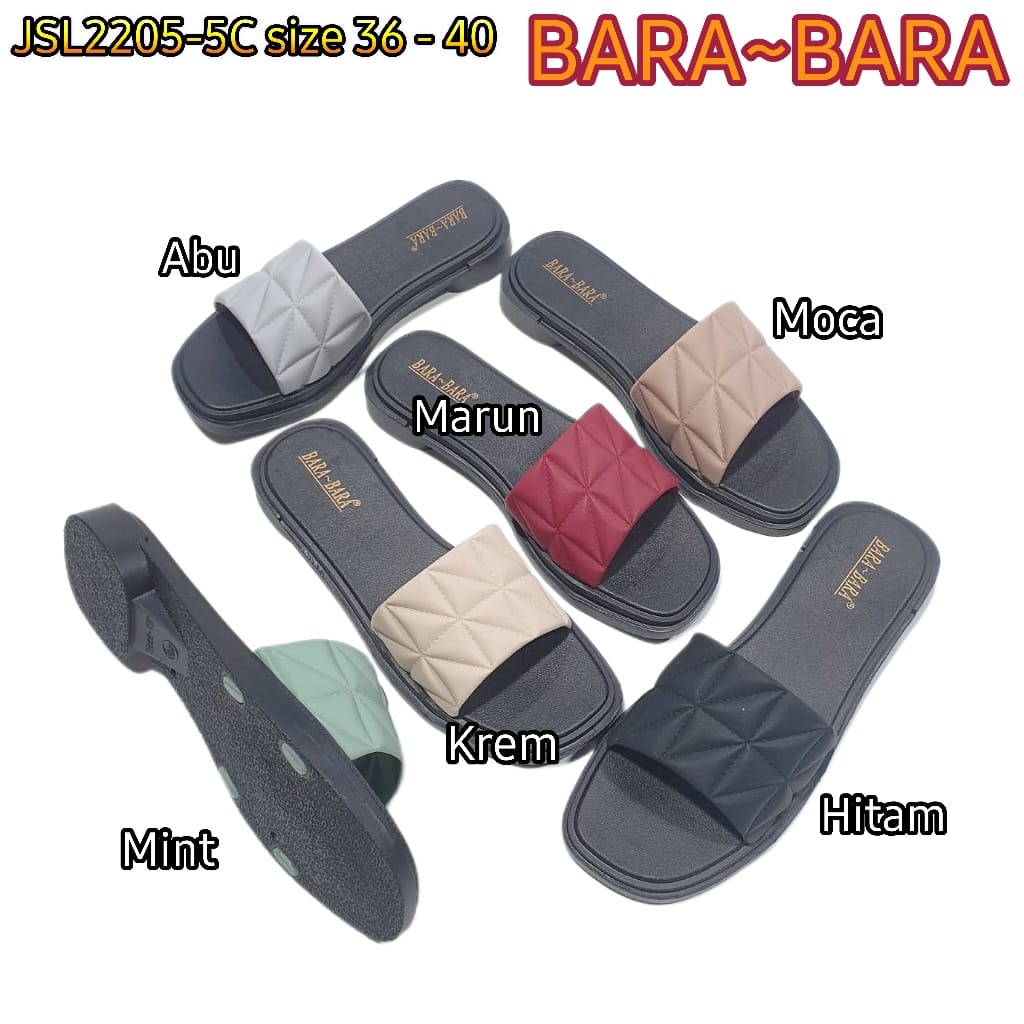 BARA BARA ORIGINAL sandal karet empuk murah jelly import sendal wanita barabara cewek JSL2205-5C