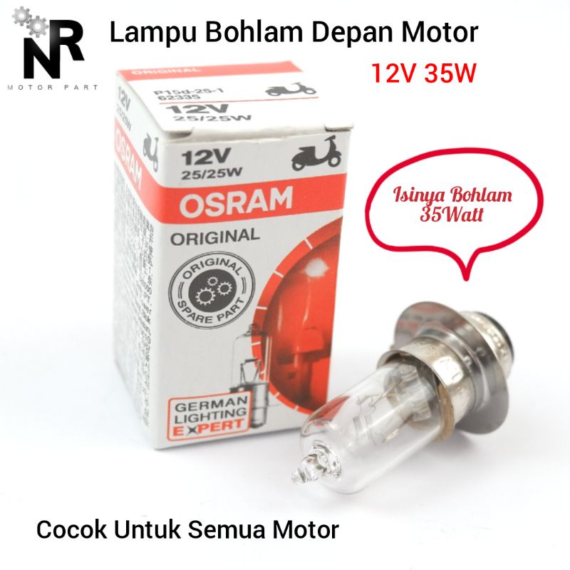 PROMO HEMAT Bohlam Depan Osram Bohlam Halogen Osram 25watt Bohlam Lampu Depan 12V Lampu Depan Motor