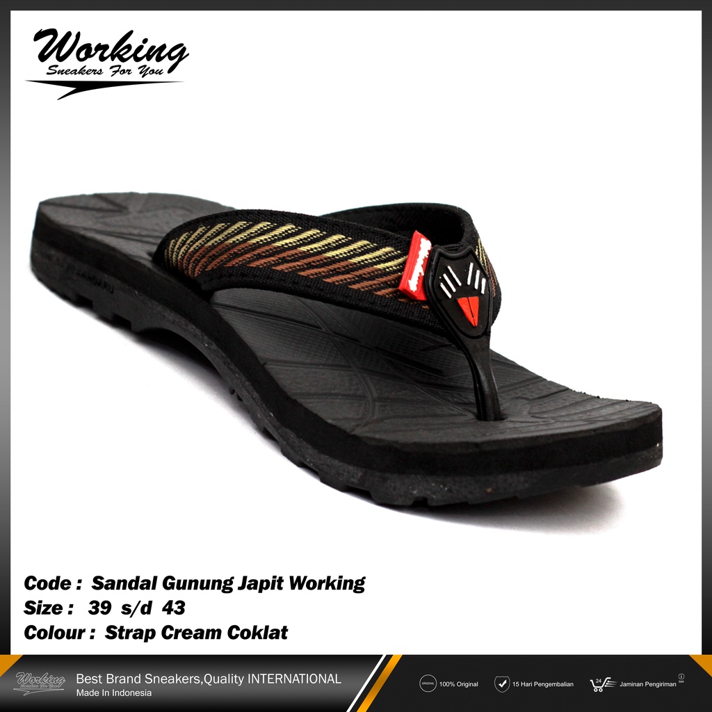 Sandal Japit Gunung Pria Working Size 39-43