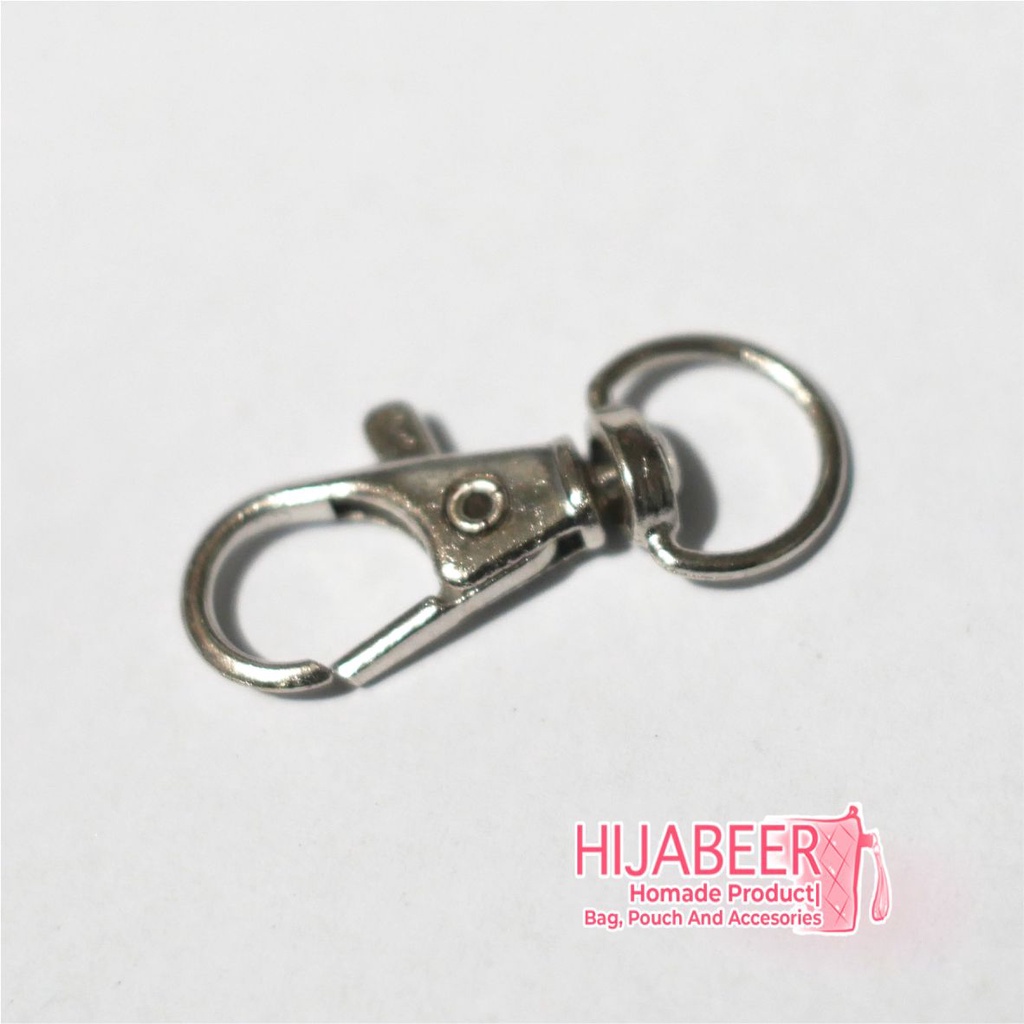 Pengait Tas Kaitan Cantelan Kunci Nikel 1cm /10pcs