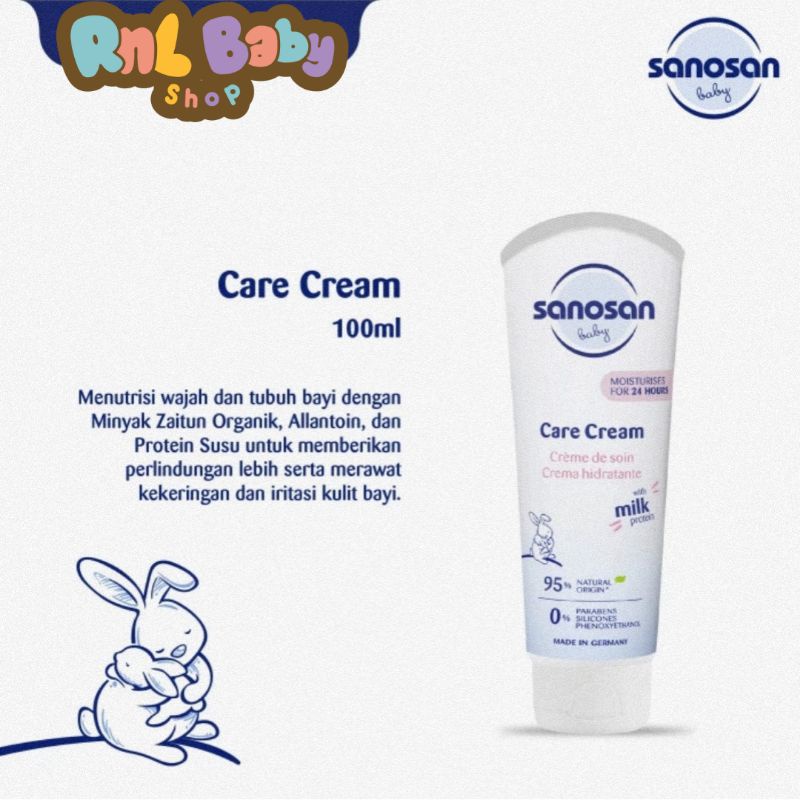 Sanosan Baby Care Cream 100 ml - Baby Face (Krim Wajah) &amp; Body Cream