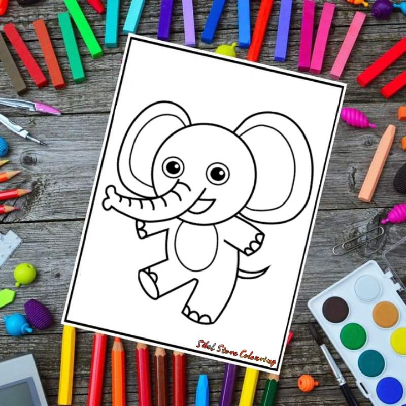 

Kertas Mewarnai Gambar Anak Tema Cute Animals / Kertas Gambar (10 Lembar Gambar)