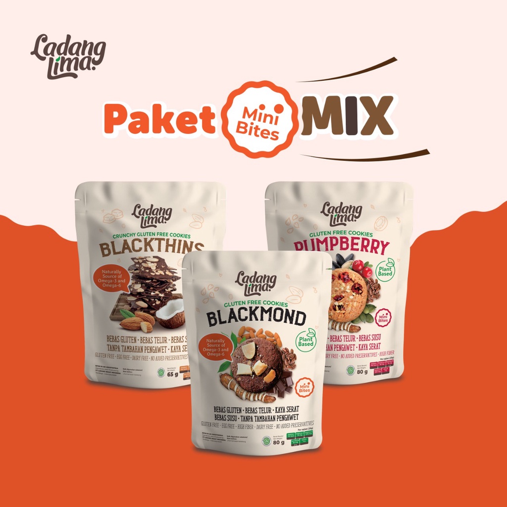 

Paket Mix Cookies Mini Bites - Ladang Lima Gluten Free Snack Healthy Food With Protein