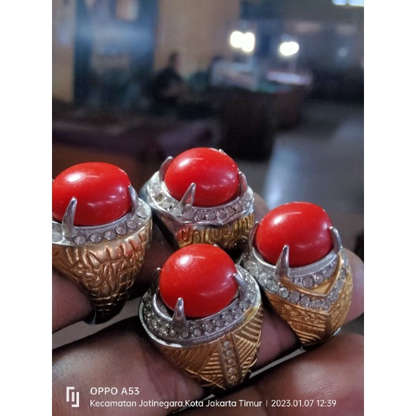 batu cincin akik pospor Aer merah