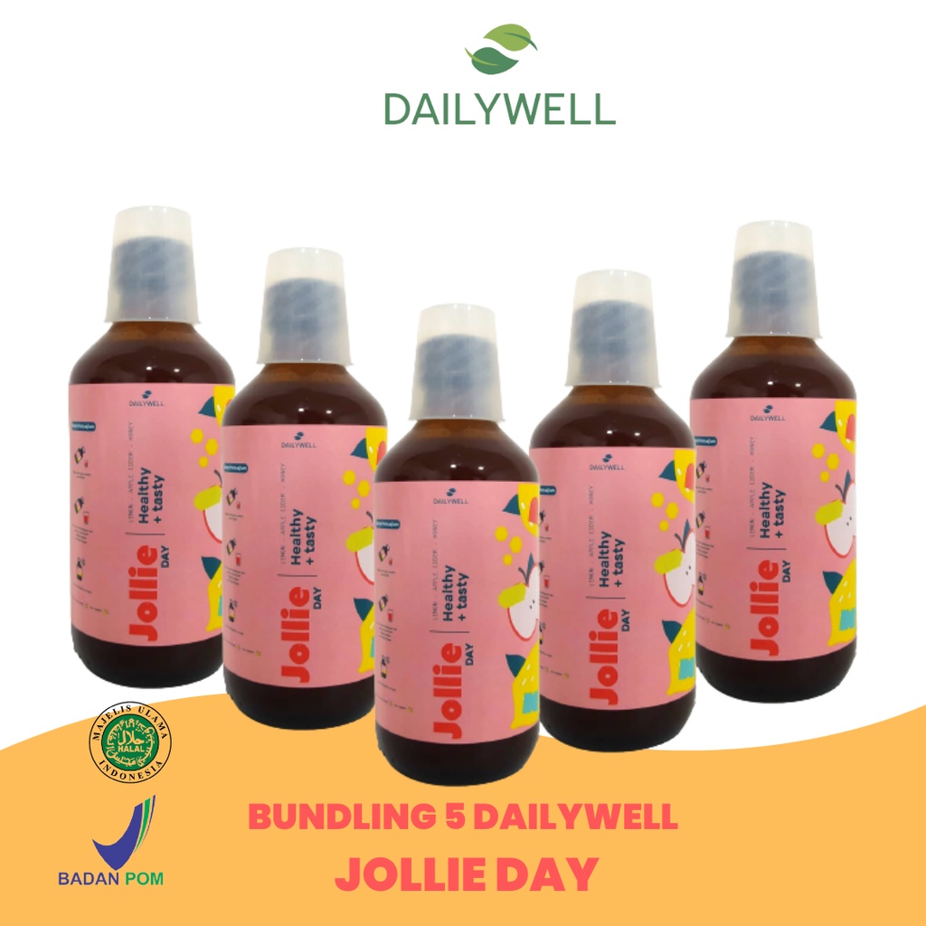 

Dailywell Bundling 5 Jollie Day (Ramuan 100% sari lemon murni, Cuka apel dan Madu)