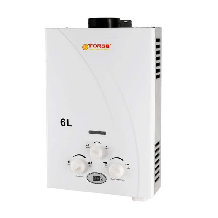 TORA Gas Water Heater - Pemanas Air Digital 6 Liter Gas LPG GWH6B