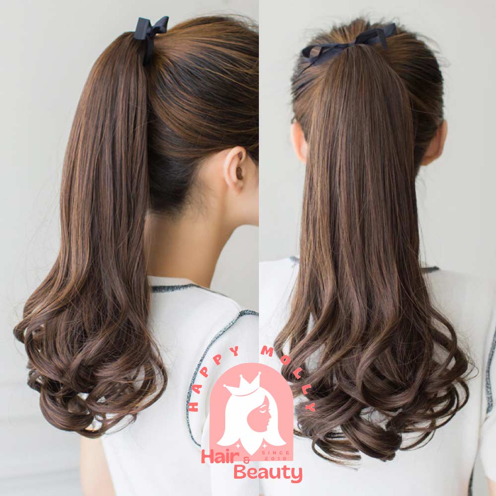 Hair Clip Ponytail Wig - Rambut Kuncir Ekor Kuda Fashion Wanita Korea - Curly - Hair Extension W8123 ( Group )