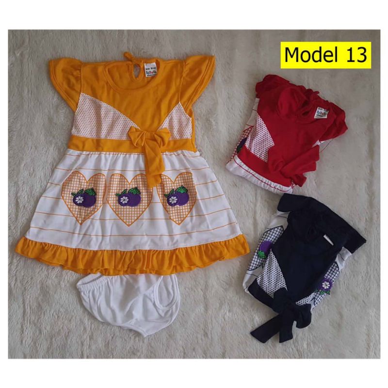 [part 2] Setelan Baju Bayi Perempuan / SETELAN Dress Bayi Usia 3 - 18 Bulan PREMIUM SYIFANA