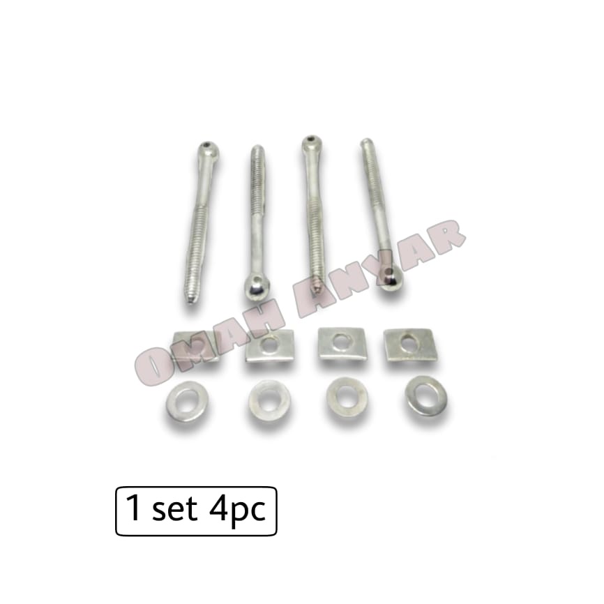 Baut Dipan Ranjang Spring Bed Kasur Cap KZK 1 Set Isi 4pcs