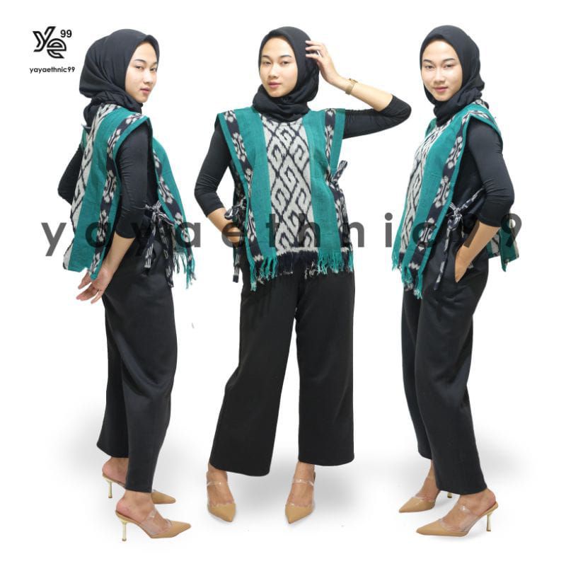 [Ready Stok] Tora Vast Tenun, Rompi Tenun, Outer Tenun, Rompi Ethnic Tenun Ikat, Atasan Wanita, Rompi Tenun Troso