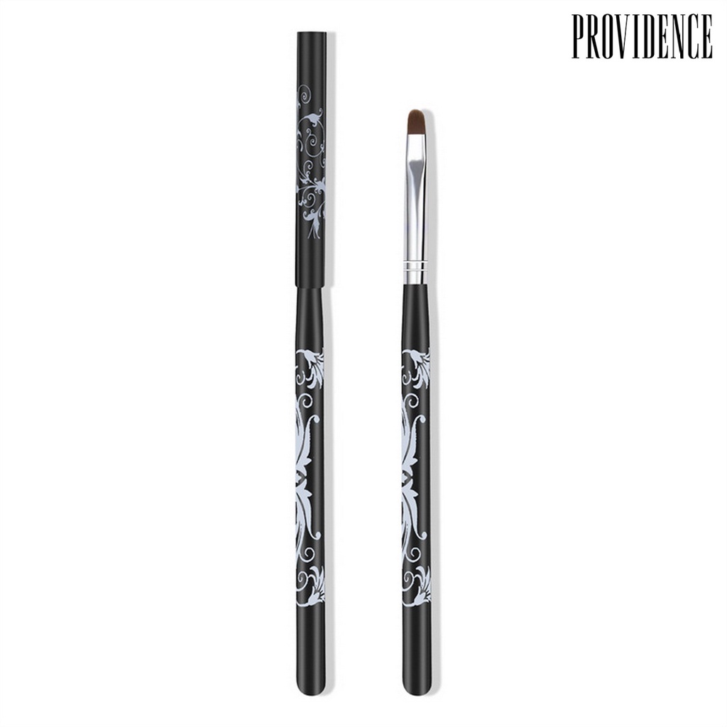 Providence Manicure Pen Bulu Lembut Ukiran Pen Holder Tidak Berbulu DIY Dengan Penutup UV Gel Lukisan Kuku Fototerapi Pena Pasokan Wanita