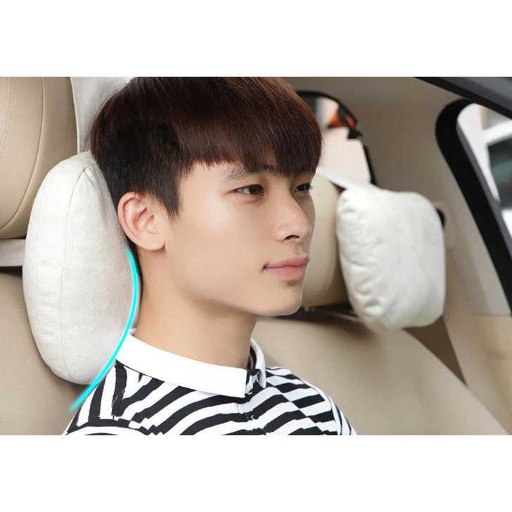 Bantal Leher Kursi Mobil Ergonomis Neck Pillow Headrest / Sandaran kepala - M5