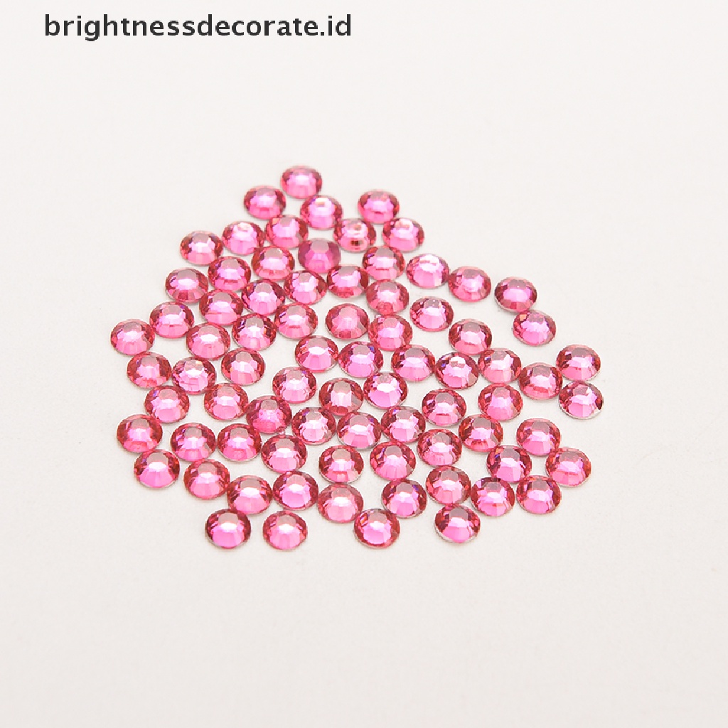 [Birth] Banyak 1000 Pcs Berlian Imitasi Segi Flatback Kristal Manik-Manik Bulat Nail Art DIY 4mm Baru [ID]