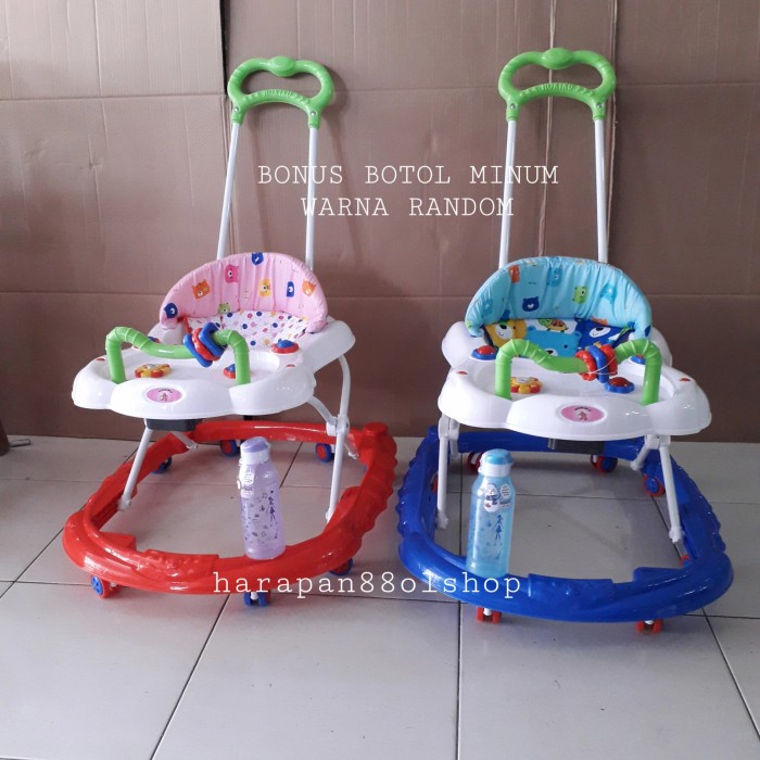 Wako Baby Walker Hokiku 817 Musik + Botol Minum . Royal Family Space Baby