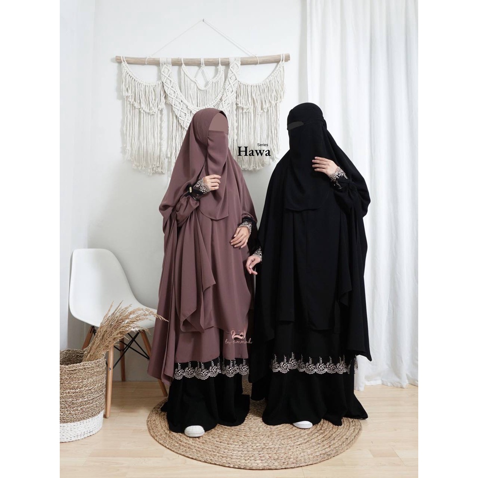 HAWA SERIES GAMIS SET SYARI BY UMMAH GALERY AISYAH | BISA COD